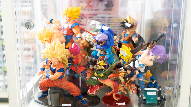akihabara figurines at anime shop