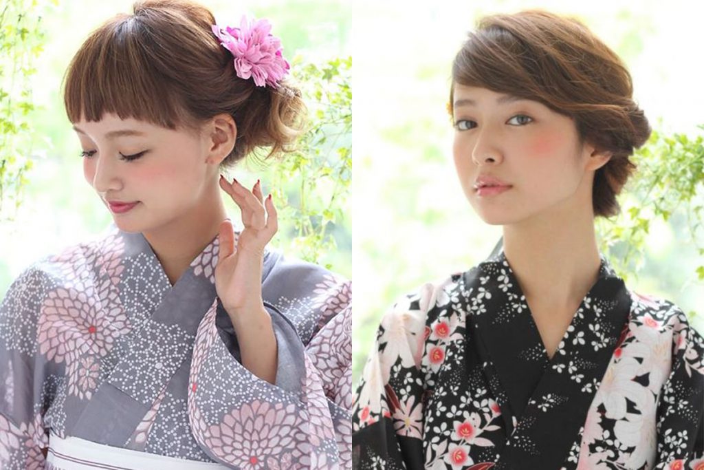 yukata hair style for woman